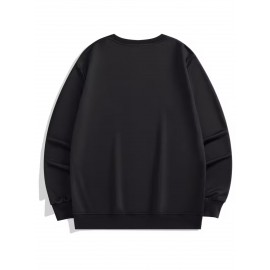 Men'S Custom Photo/Text Printed Fleece Hoodie - Personalized Photo/Text, Breathable Fleece Sweater, Large Size Vintage Style Crew Neck Long Sleeve, Loose Fit for Christmas Gifts, Team Uniforms & Casual Wear, Custom Photo/Text Printing