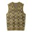 Men's Soft Beige/Brown/Argyle Sweater Vest - Slim Fit V-Neck Pullover, Knit Office & Formal Attire, Autumn/Winter Layering Piece for Business Casual or Casual Attire, Sophisticated Weave, Ribbed Texture, PLUS SIZE