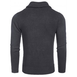 Men'S Shawl Collar Sweaters V-Neck Relaxed Fit Cable Pullovers, Plus Size