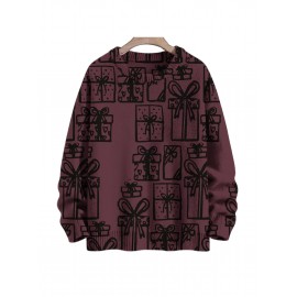 Men'S Winter Coat & T-Shirt - Long Sleeve Round Neck Thermal Base Layer, Olive Green with All-Over Print, Regular Fit Casual & Formal Wear, Warm Layering Top for Cold Weather, Versatile Everyday & Formal Outfits, Durable & Comfortable Men'S Fashion