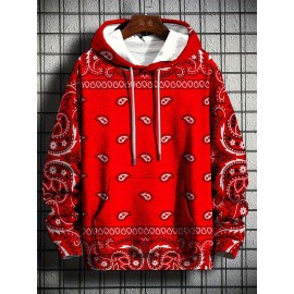 Men's Plus Size 3D All-Over Print Hooded Sweatshirt with Wolf & wild/neutral color patterns - Warm Winter Sweater for Parties, Casual Wear, Christmas & New Year Events - Machine Washable Pullover Gift, PLUS SIZE