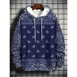 Men's Plus Size 3D All-Over Print Hooded Sweatshirt with Wolf & wild/neutral color patterns - Warm Winter Sweater for Parties, Casual Wear, Christmas & New Year Events - Machine Washable Pullover Gift, PLUS SIZE