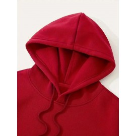 Men's Casual Hooded Sweater with Logo & 1985 Print - Oversized Brown Hoodie, Loose Fit Long Sleeve Pullover, Vintage Lettering, Machine Washable for Spring/Fall Layering (No Transparency), PLUS SIZE