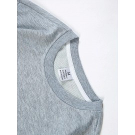 Men's Christmas Tree Print Sweatshirt - Long Sleeve Crew Neck Casual Pullover with Merry Christmas Lettering & Snowflake Design, Purple Red/Green Holiday Sweater for Spring/Autumn, Festive Winter Party Outfit, PLUS SIZE