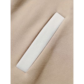 Men's Large Size Baseball Jacket A-69 Letter Print (A for Alpha, 69 for Number 6 & 9) - Plus Size Outerwear with Snap Closure & Pockets, Machine-Washable Polyester Spring/Fall Winter Casual Wear - Christmas Gift for Big & Tall Men, PLUS SIZE