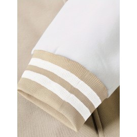 Men's Large Size Baseball Jacket with Letter 'M' Print (for Miami/other letters) - Buttonless Snap Closure, Machine-Washable Polyester Coat, Pockets - Casual Winter Outerwear for Big & Tall, Christmas Gift (No hat Included), PLUS SIZE