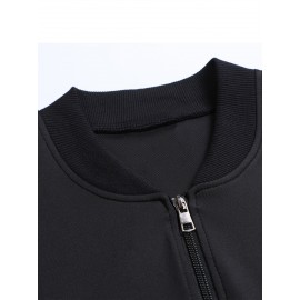 Men's Plus Size Casual Fashion Print Pocket Jacket, PLUS SIZE, Everyday Jacket, Lightweight Cover-Up, Plus Size Jacket, Random Print Design, Easy Care Fabric, Usage Scenario/Occ, Big And Tall Men