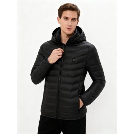 Men's Plus-size Heated Hooded Coat for Winter -25th District A Multi-zone Heating Jacket Suitable for Sports, Mountaineering, Skiing And Outdoor Activities, with Unisex Styles for Both Men And Women, PLUS SIZE, Cold Weather Gear, Sporty Design
