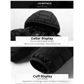 Men's Plus-size Heated Hooded Coat for Winter -25th District A Multi-zone Heating Jacket Suitable for Sports, Mountaineering, Skiing And Outdoor Activities, with Unisex Styles for Both Men And Women, PLUS SIZE, Cold Weather Gear, Sporty Design