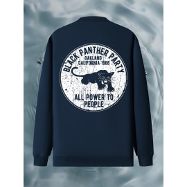 Men's Large Size Casual Fashion Printed Pocket Jacket