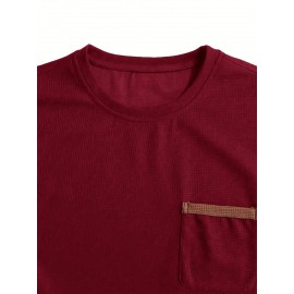 3pcs Men'S Plus Size Casual Short Sleeve T-Shirt Set, Essential Basic Tee - Breathable, Soft & Comfortable Waffle Fabric, Solid Color, Round Neck, Perfect for Casual Attire, PLUS SIZE, Men'S Set On, Men'S White Beach Set, Men'S Training Suit Set, Men'S Beach Set For Large Sizes