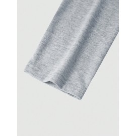 [Soft Plus Size T-Shirts] 4pcs Men's Plus Size Long Sleeve T-Shirt Set - Soft & Comfortable, 95% Polyester 5% Spandex, Solid Color, Round Neck, Casual Style, Perfect for Fall, Daily Wear