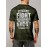 Men's Bold Graphic T-Shirt - Funny Shooting Sports Saying Back Print - Dark Olive Green Crew Neck Tee - Stretch Fabric Casual Shirt for Everyday & Weekend Outfits - Machine Washable Adult Sizes, Relaxed Style, Statement Design, Comfortable Fit, Short Sleeve Top, Humor Lovers, PLUS SIZE