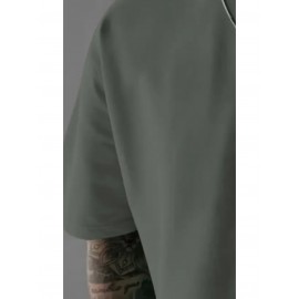 Men's Gothic Skull & Rose T-Shirt with Back Print - Oversized Streetwear Fit, Bold 