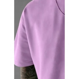 Men's Gothic Skull & Rose T-Shirt with Back Print - Oversized Streetwear Fit, Bold 