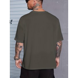 Men's Trendy Comfy T-Shirt - Cartoon Squirrel Print, Plus Size, Stretchy, Soft, Breathable for Summer Casual Wear