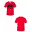 Men'S Big & Tall T-Shirt - Red Casual Everyday Shirt with Funny Face Graphic, Soft Polyester Blend Fabric - Machine Washable Plus Size Tee for Everyday & Party Wear - Non-Linen Texture Casual Top, Spring Autumn Apparel, Playful Graphic Shirt, Comfortable Fit Shirt, PLUS SIZE