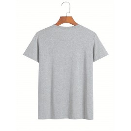 Men's Oversized Big & Tall Light Grey T-Shirt with Inspirational 