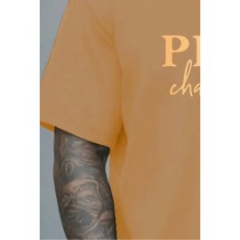 Men's Oversized Big & Tall Light Grey T-Shirt with Inspirational 