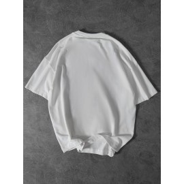 Plus Size Men's Casual Round Neck T-Shirt - 