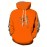 Men'S Plus Size Stretch Polyester Blend Hoodie - 3D Deer Pattern Bright Orange, Kangaroo Pocket Long Sleeve Pullover Suitable for Autumn and Winter, Machine Washable Casual Sportswear, Bold Animal Print, Comfortable Fit, Plus Size