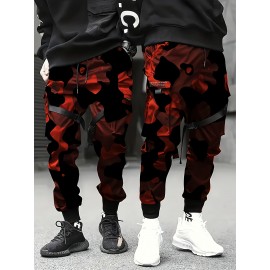 Men'S 3D Printed Camouflage Hoodie - Durable Blend Lightweight Pullover with Adjustable Hood, Long Sleeve Casual Streetwear Sweatshirt for Outdoor Activities & Casual Attire, All-Season Comfortable Men'S Fashion Apparel (Green/Brown), Plus Size